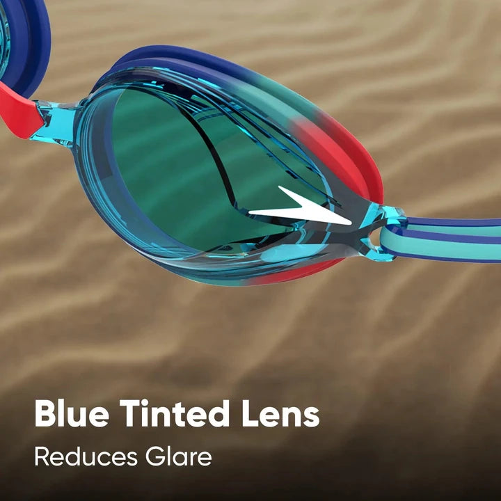 Speedo Unisex Junior Vengeance Tint-Lens Goggles - Blue & Red