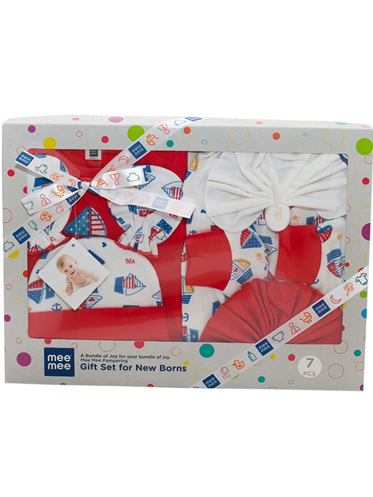 Soft Cotton New Born Baby Gift Set for Baby Boys, Baby Girls-7pcs