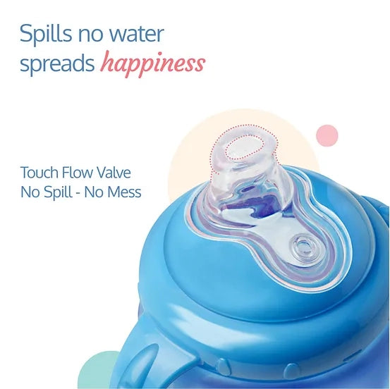 LuvLap Hippo Spout Sipper for Infant/Toddler, 225ml, Anti-Spill Sippy Cup with Soft Silicone Spout BPA Free, 6m+
