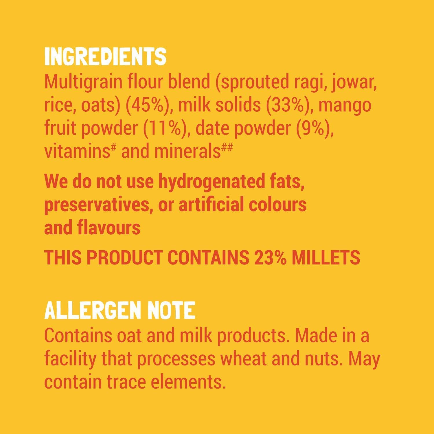 Slurrp Farm Mango, Ragi and Rice Cereal with Milk | 200g