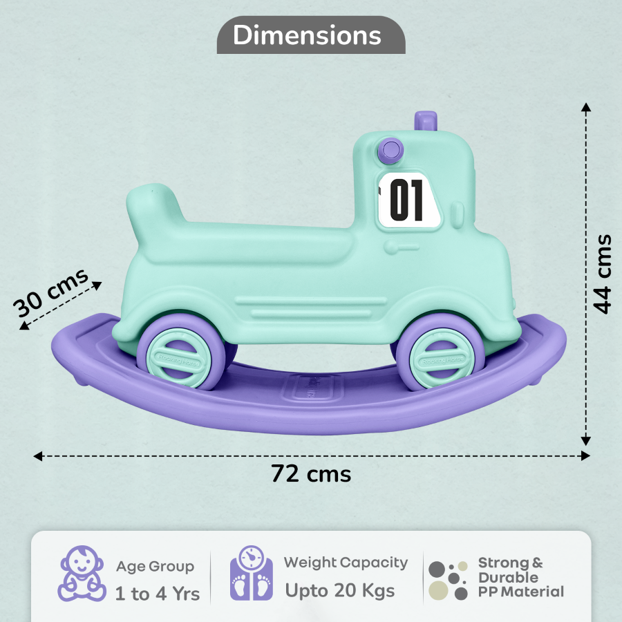 R for Rabbit Rock N Ride 3-in-1 Balance Board, Ride On & Rocker for Kids (1-4 Years)