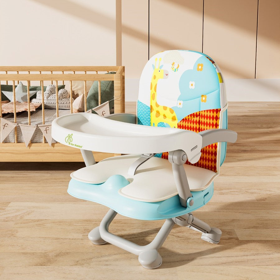 R for Rabbit Candy Pop Booster Chair - 4 Level Height Adjustment, Light Weight, Travel Friendly