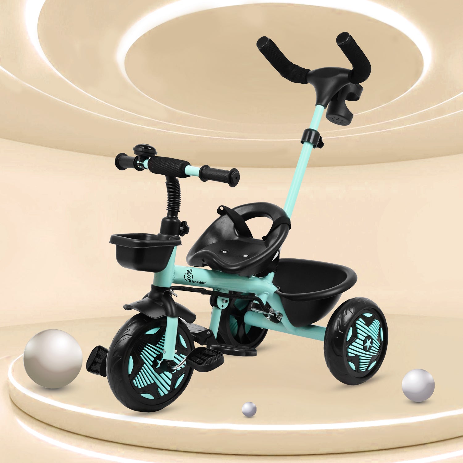 R for Rabbit Tiny Toes R20 Ace Baby Tricycle – Smart Plug & Play Trike with Parental Control & EVA Wheels