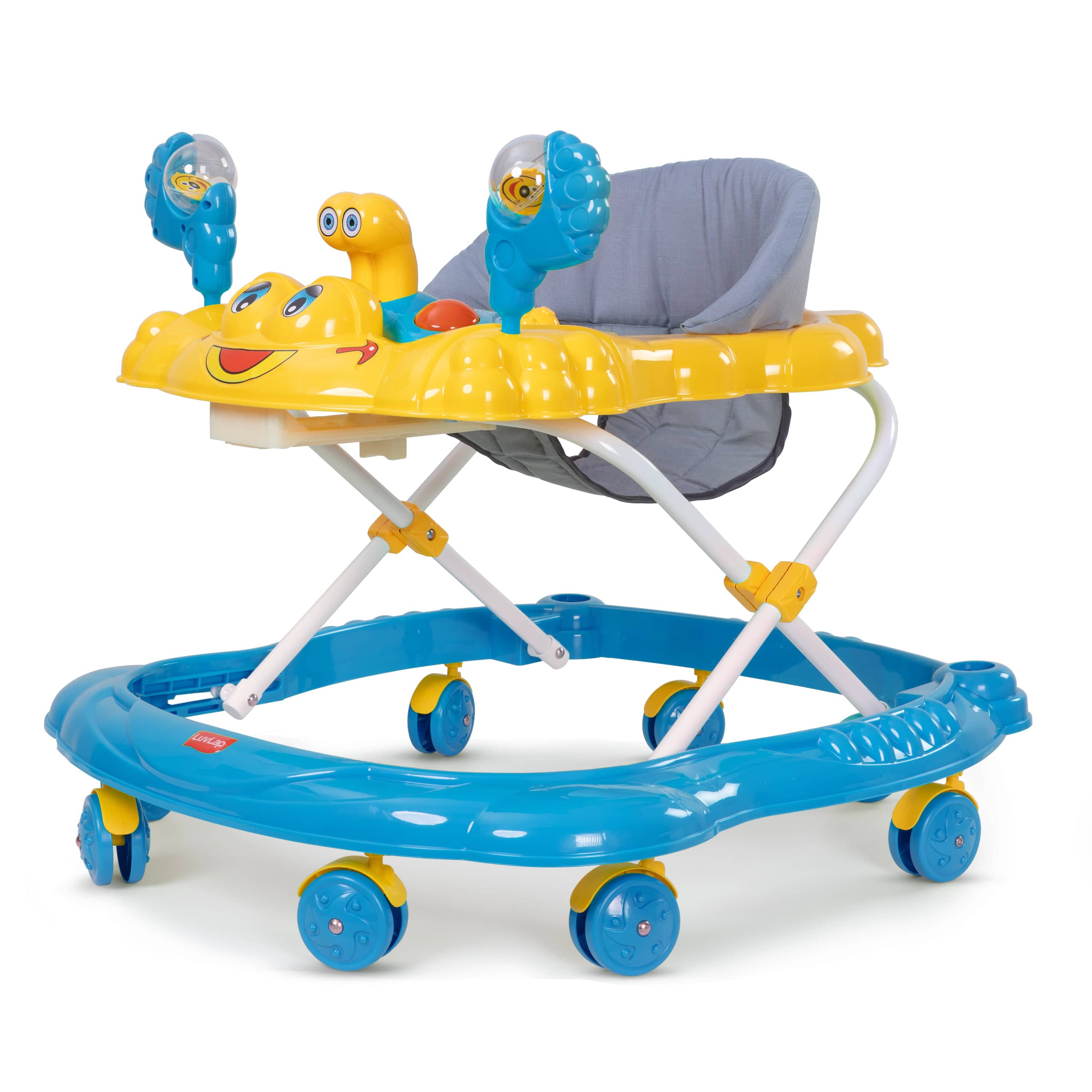 LuvLap Starshine Baby Walker 9+ Months | 3 Level Height Adjustment Walker/Advanced Baby Activity Walker, Blue