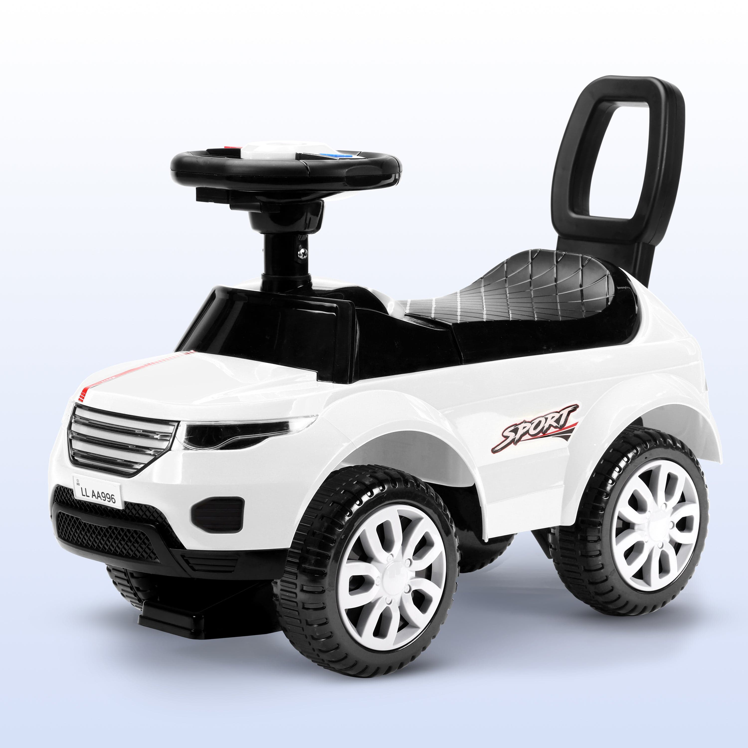 LuvLap Starlight Ride on & Car for Kids with Music & Horn Steering, Push Car for Baby with Backrest, Safety Guard, Under Seat Storage & Big Wheels, Ride on for Kids 1 to 3 Years Upto 25 Kgs (White)
