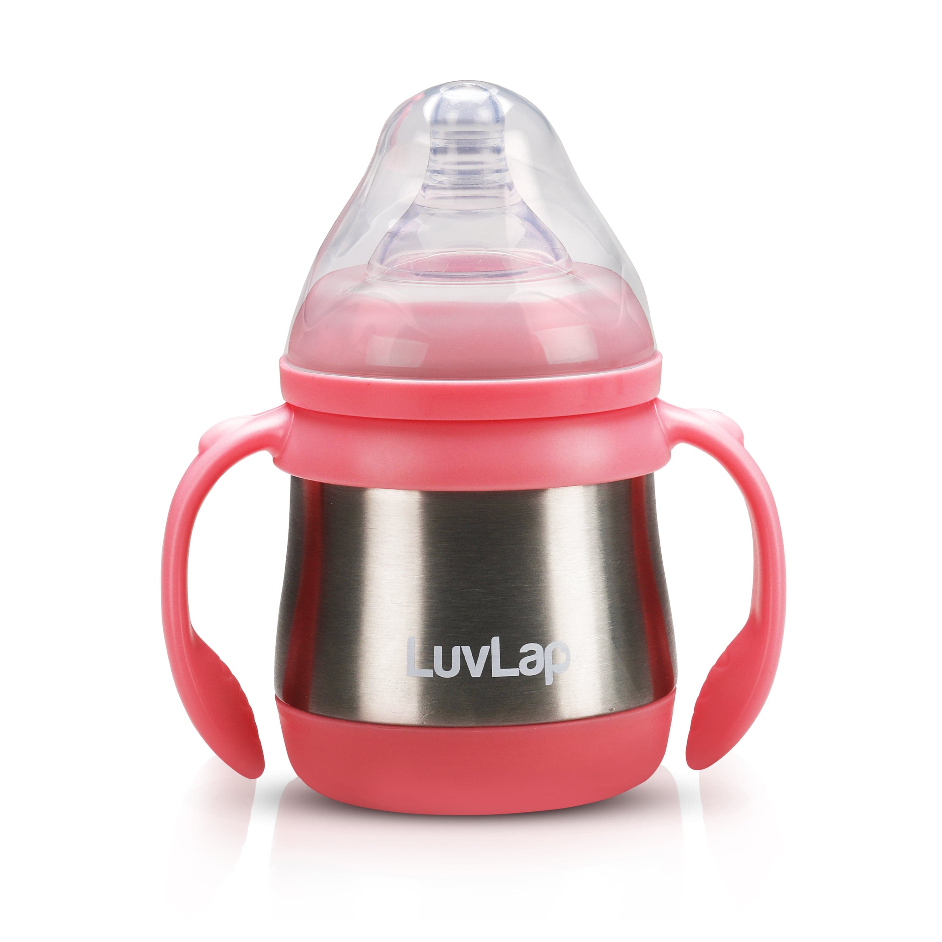 LuvLap Steel Feeding Bottle, Pink, 240 Ml