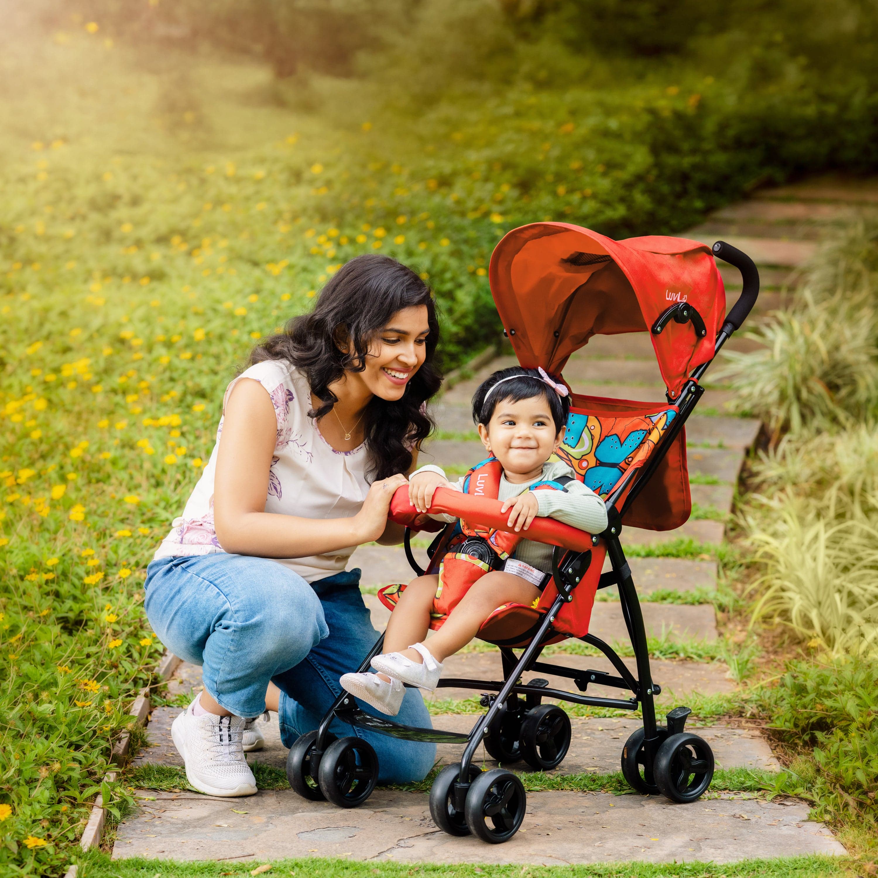 luvlap Tutti Frutti Baby Stroller Buggy, Orange