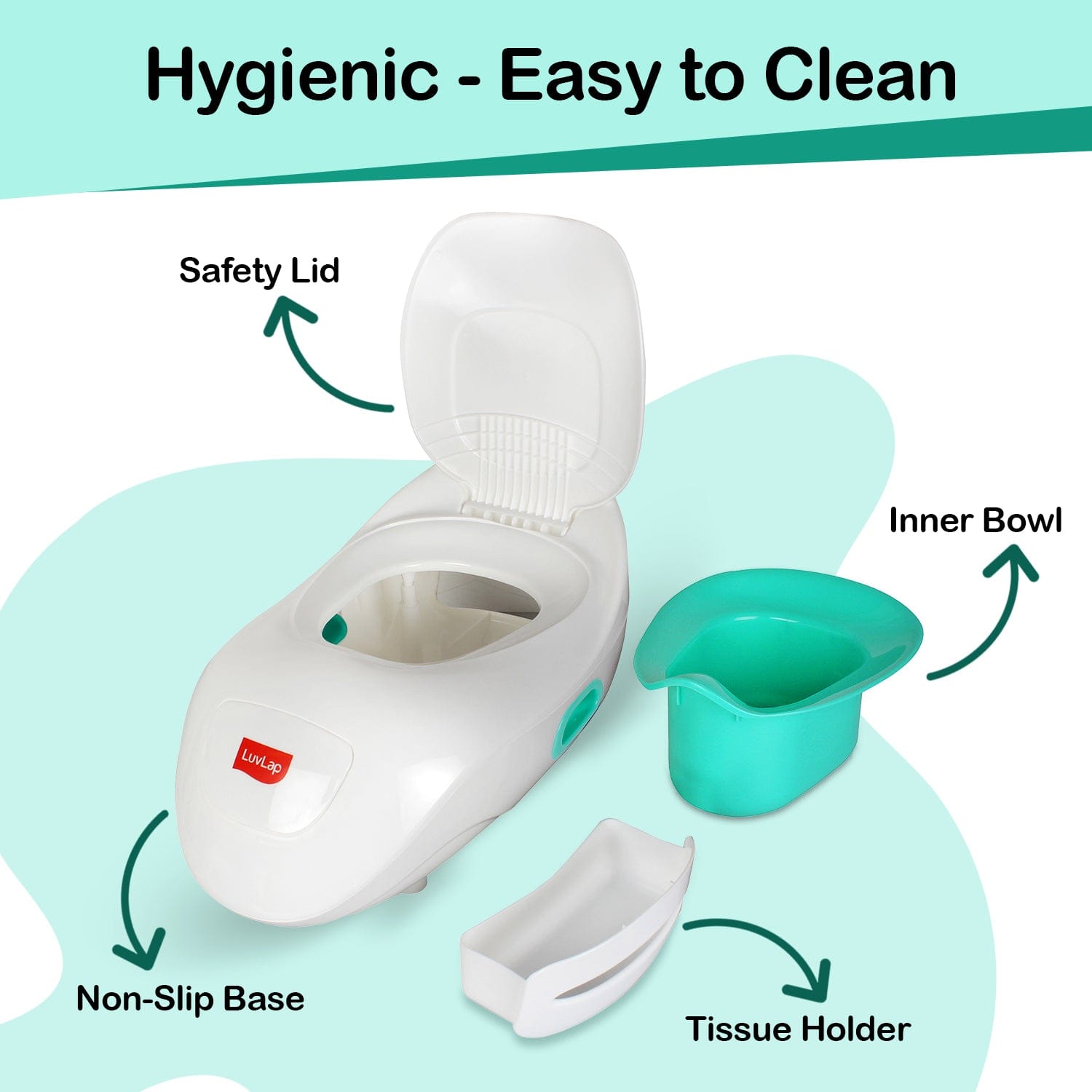 LuvLap Elegant Baby Potty Seat, Green
