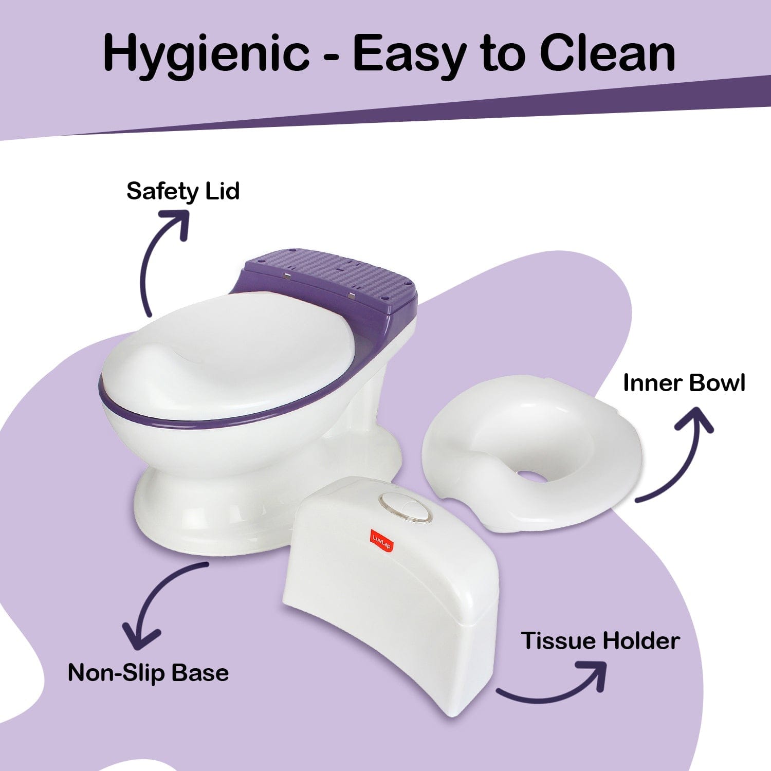 LuvLap Comfy Baby Potty Seat, Purple