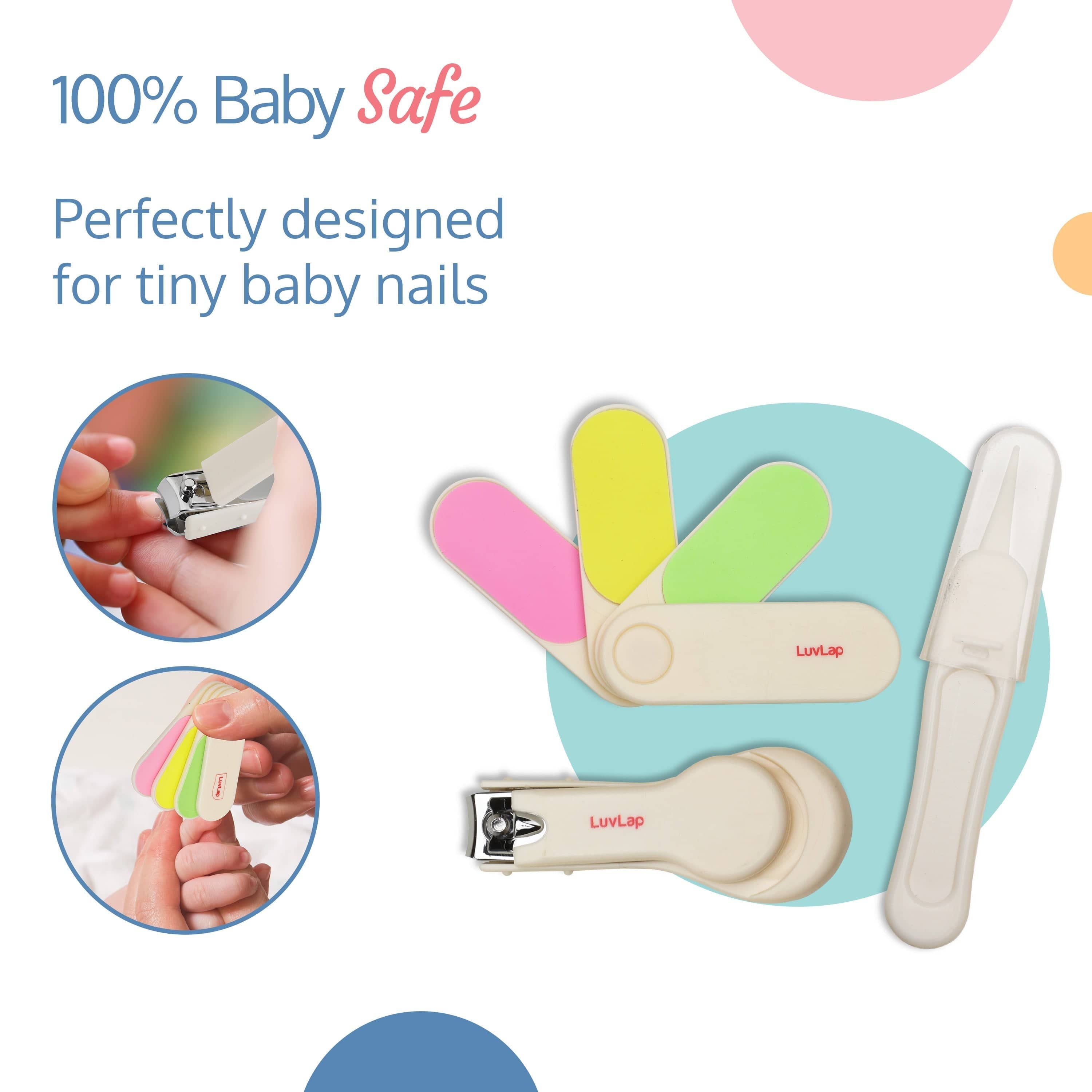 LuvLap 7 In 1 Baby Oral Care, Nail And Hair Grooming Set