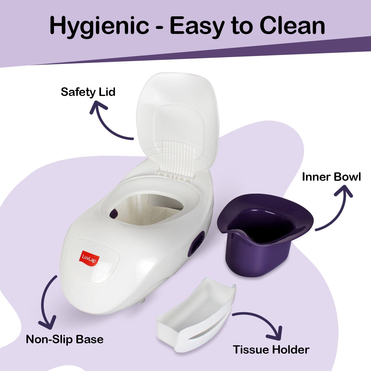 LuvLap Elegant Baby Potty Seat, Purple