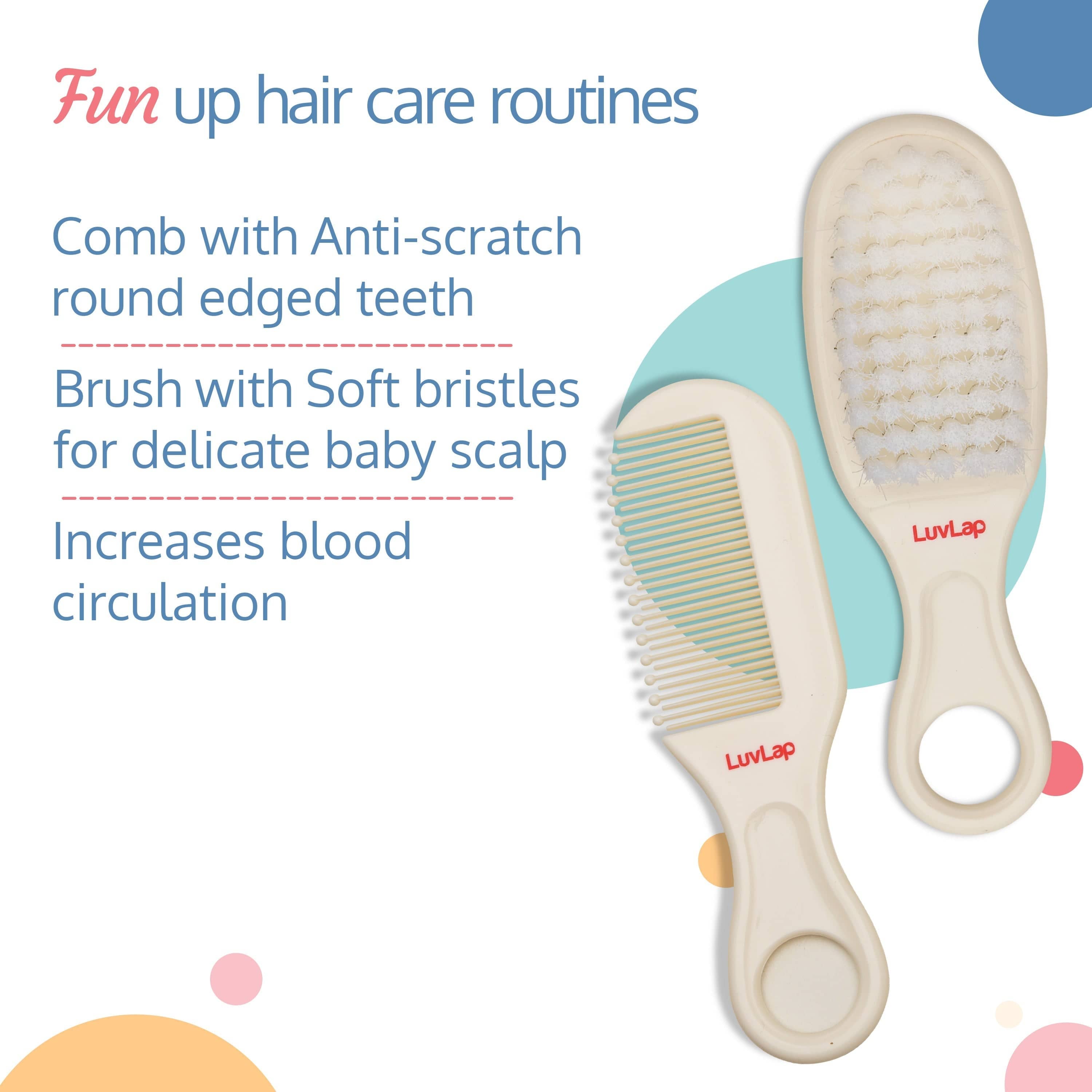LuvLap 7 In 1 Baby Oral Care, Nail And Hair Grooming Set