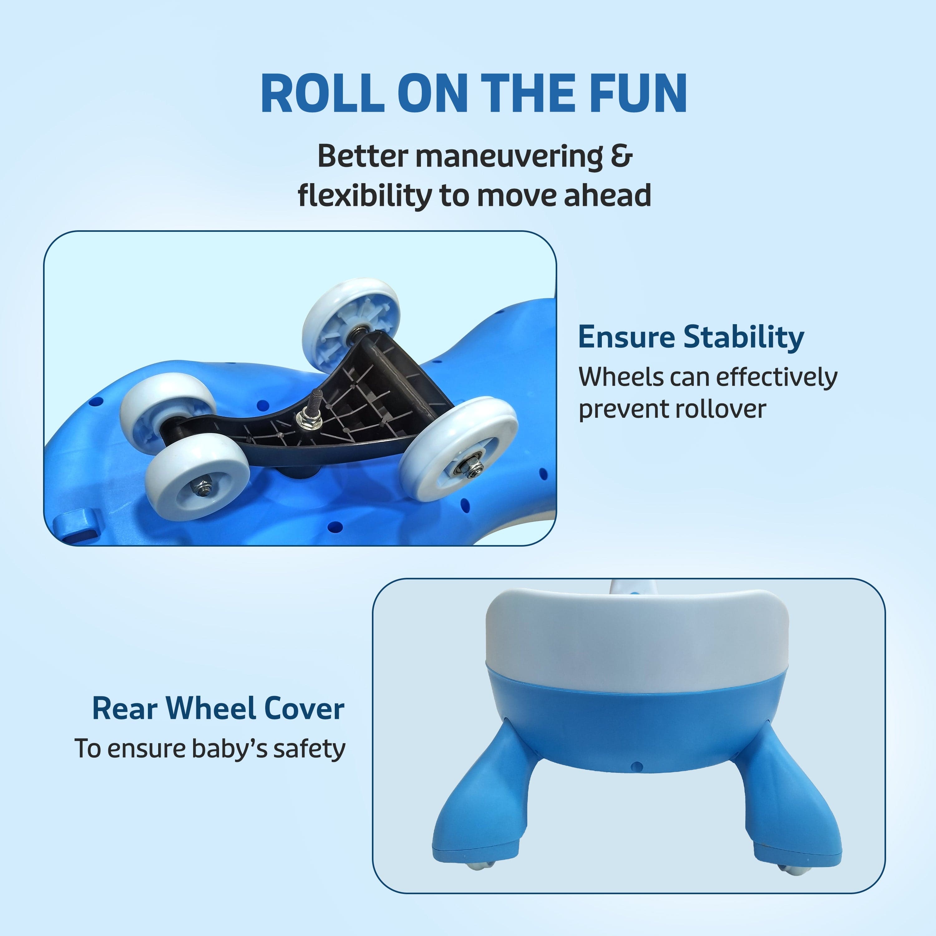 LuvLap Sunny Swing Car, Kids Push Car, Magic Car for Kids, Comfortable Seats & Durable, Ride On Magic Car for 3+ Years Baby Boy & Girl, Blue
