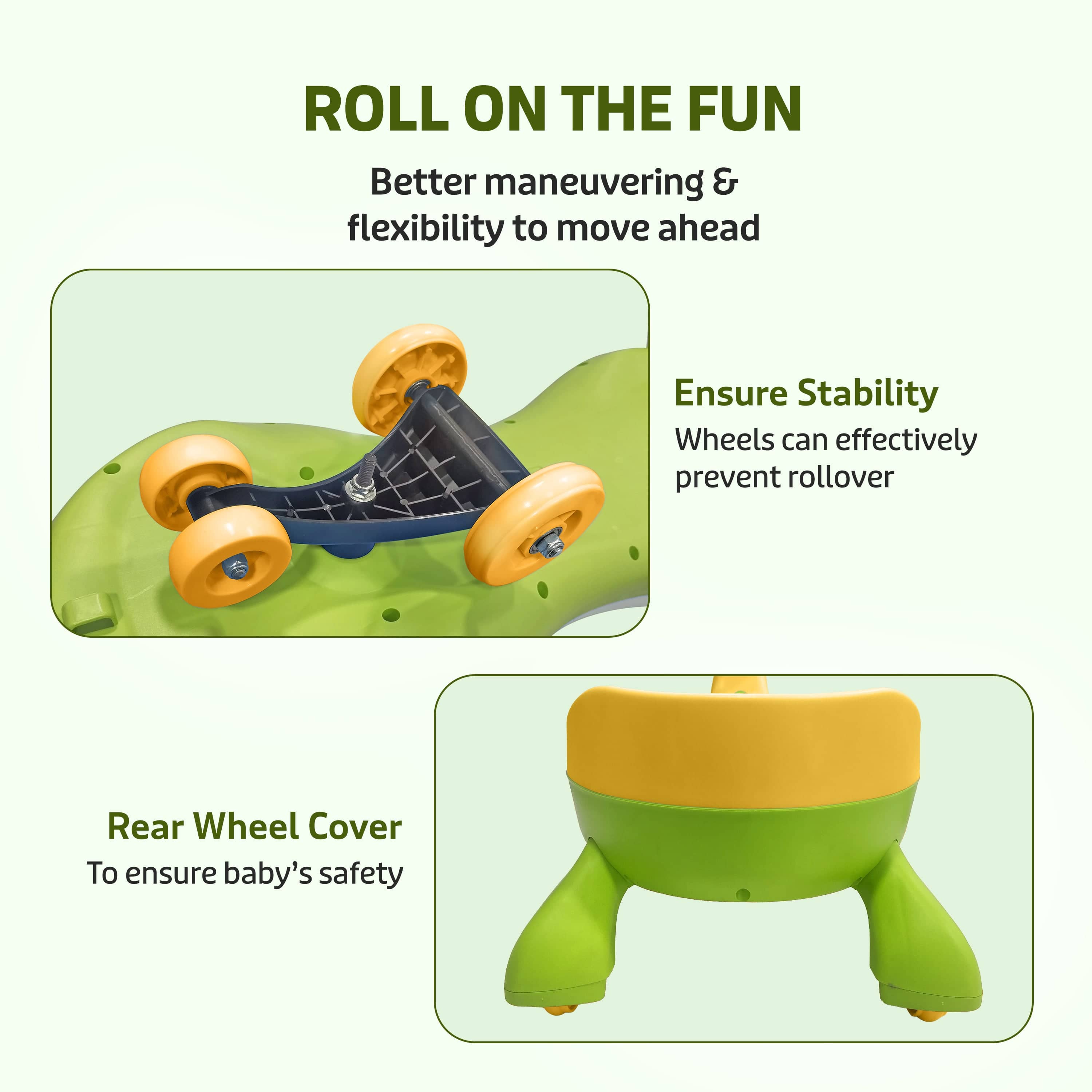 LuvLap Sunny Swing Car, Kids Push Car, Magic Car for Kids, Comfortable Seats & Durable, Ride On Magic Car for 3+ Years Baby Boy & Girl, Yellow