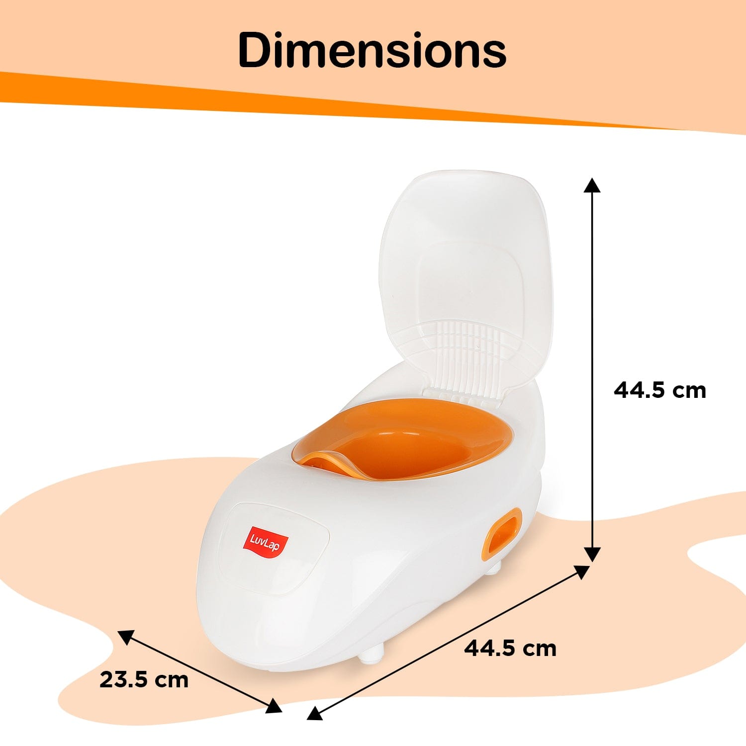 LuvLap Elegant Baby Potty Seat, Orange