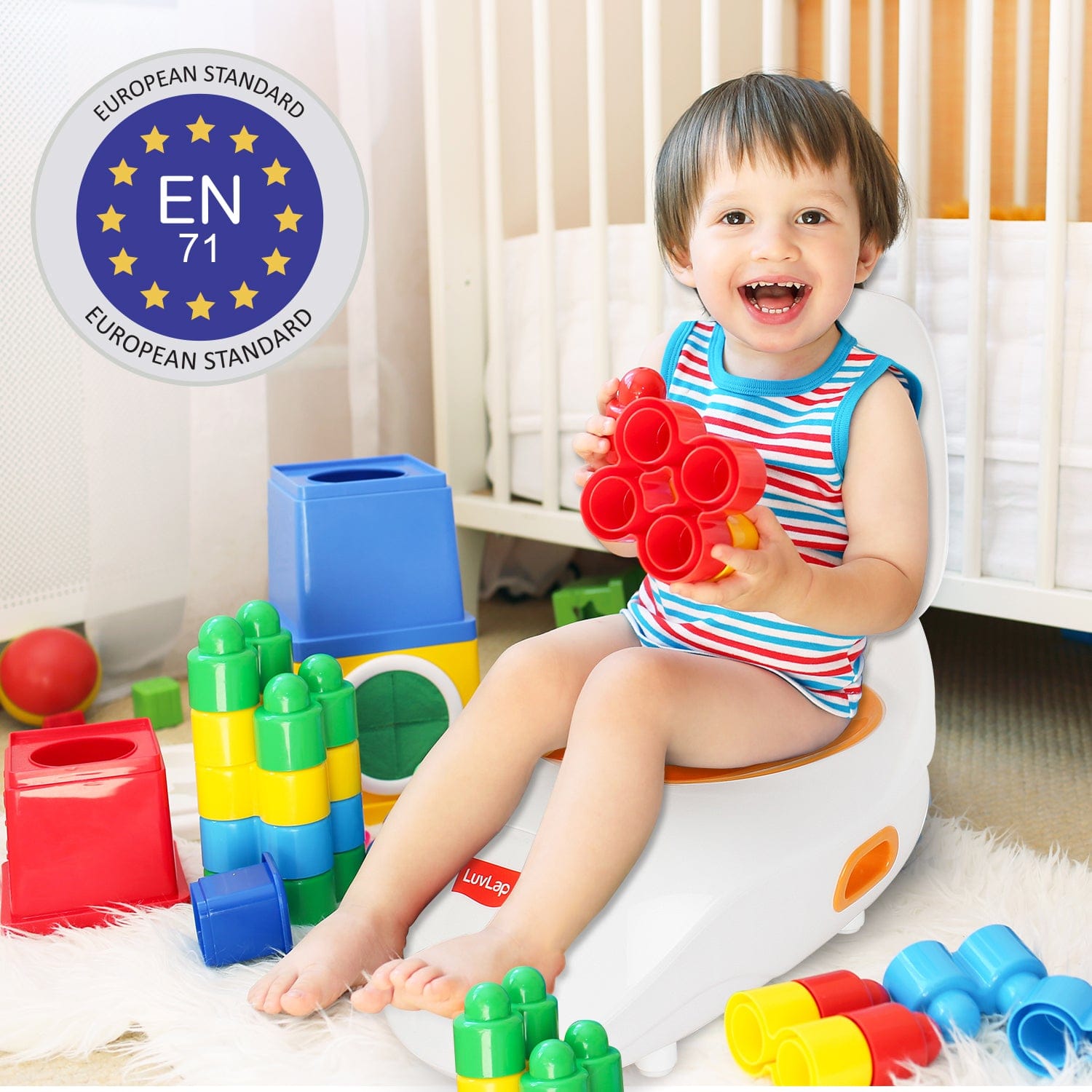 LuvLap Elegant Baby Potty Seat, Orange
