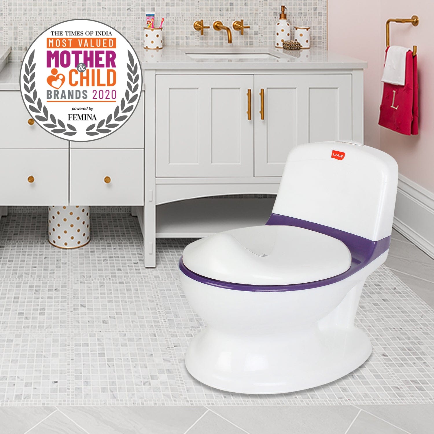LuvLap Comfy Baby Potty Seat, Purple