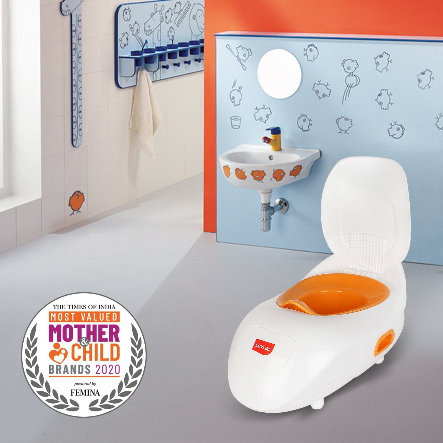 LuvLap Elegant Baby Potty Seat, Orange