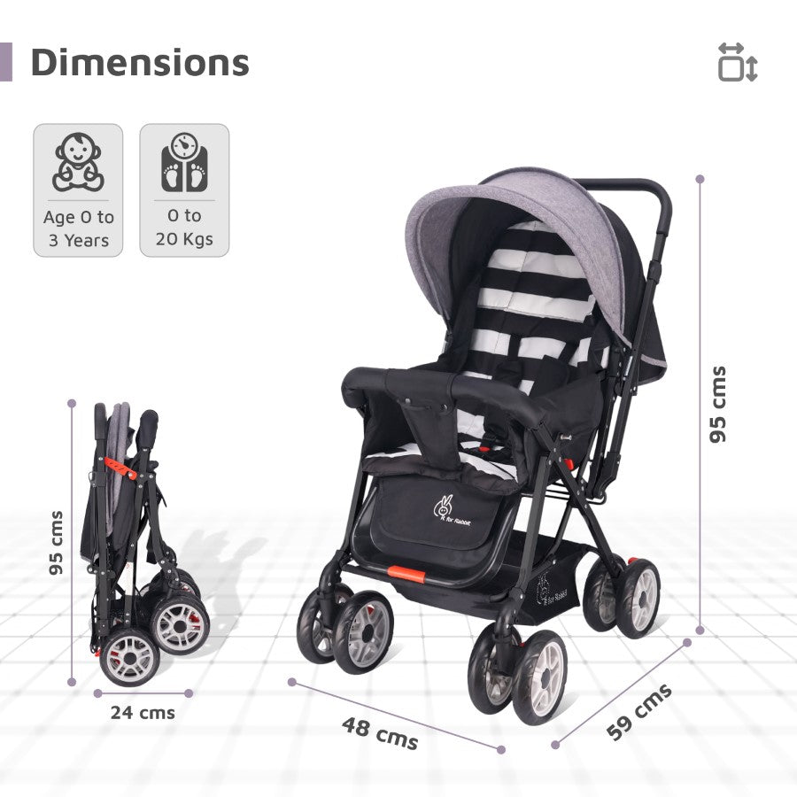 Lollipop Lite Baby Stroller With Personalized Name Plate