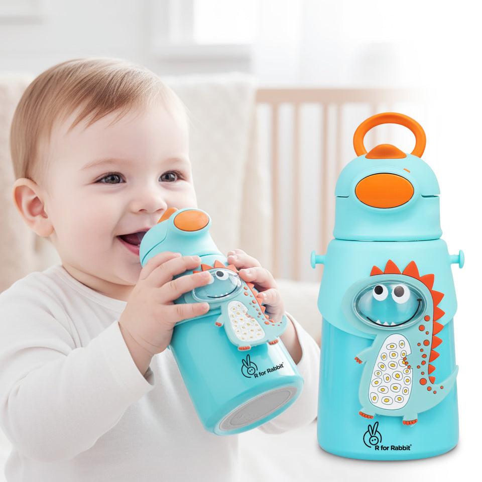 R for Rabbit Steebo Zoobie Stainless Steel Sipper Feeding Bottle for Kids 550ml