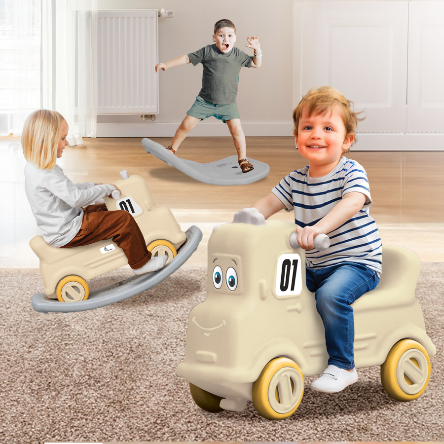 R for Rabbit Rock N Ride 3-in-1 Balance Board, Ride On & Rocker for Kids (1-4 Years)