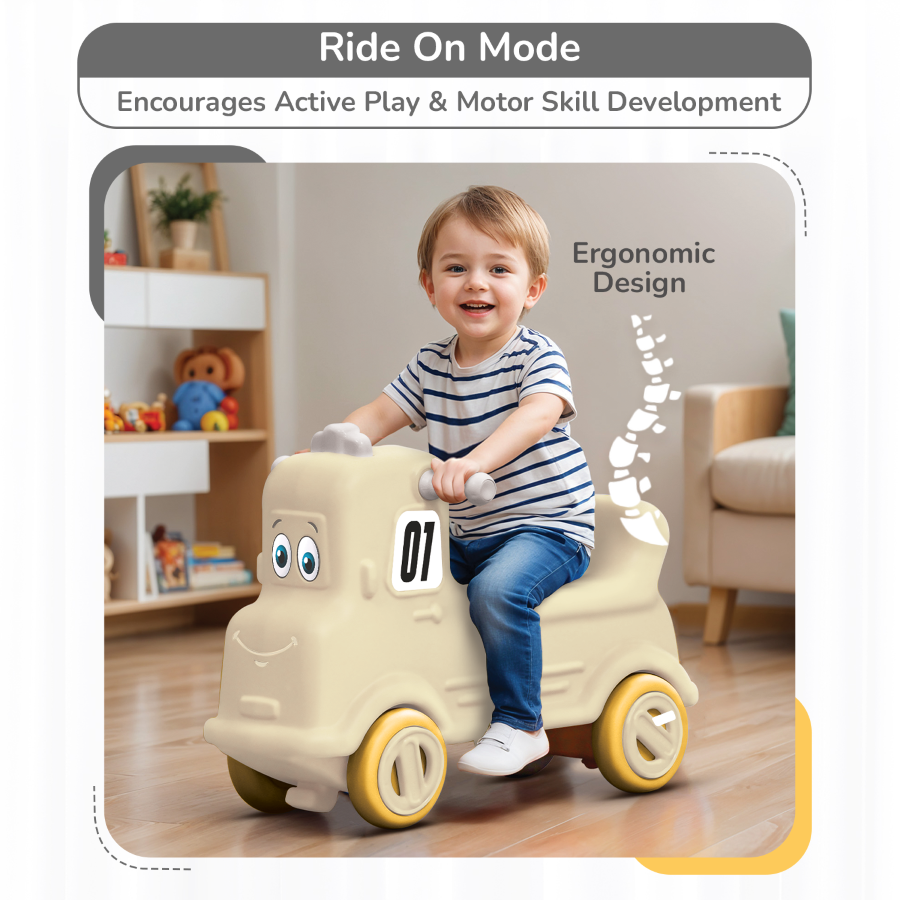 R for Rabbit Rock N Ride 3-in-1 Balance Board, Ride On & Rocker for Kids (1-4 Years)