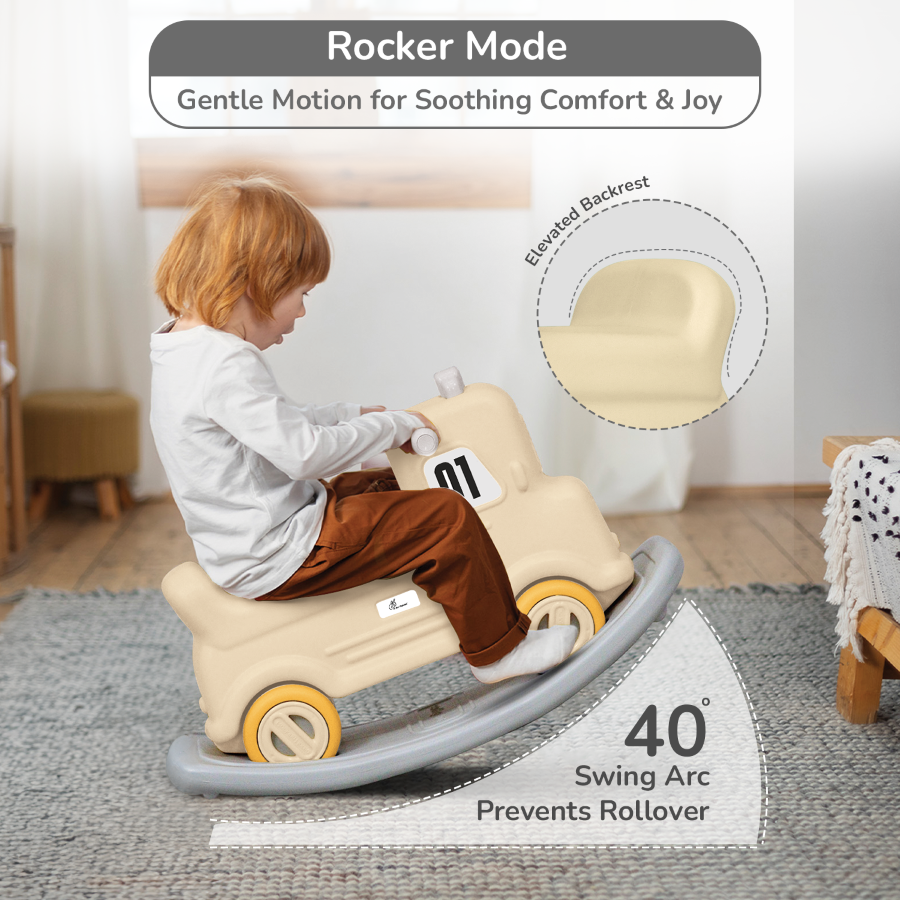 R for Rabbit Rock N Ride 3-in-1 Balance Board, Ride On & Rocker for Kids (1-4 Years)