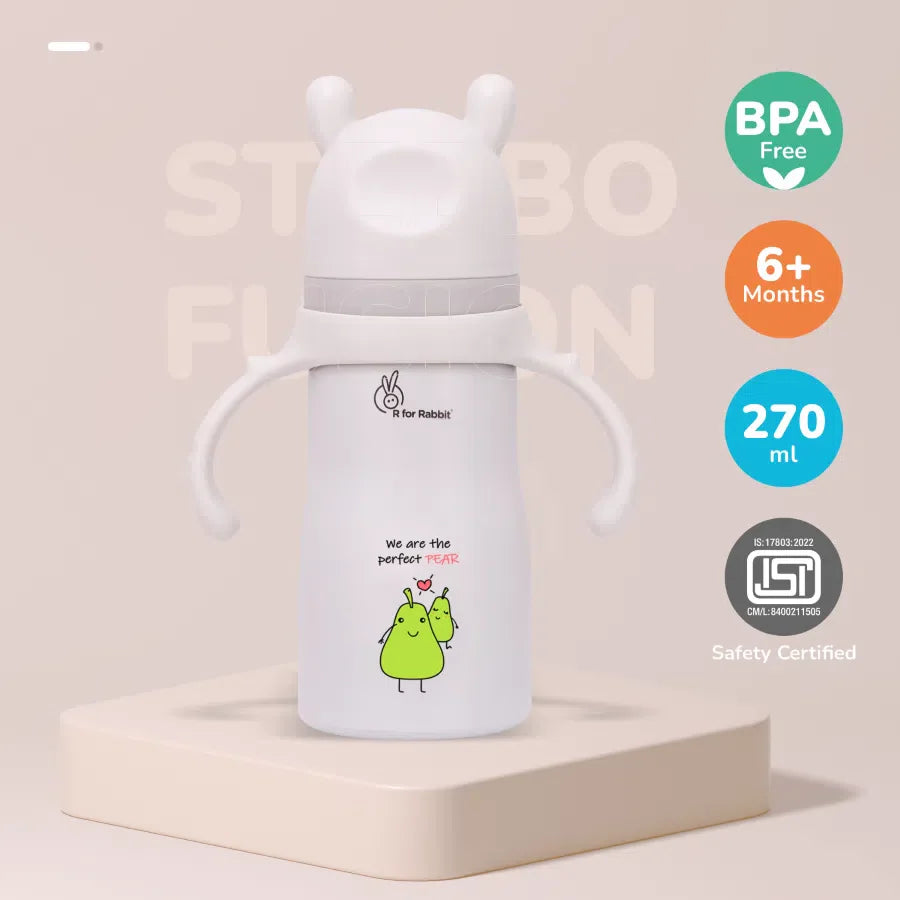 R for Rabbit Steebo Fusion Spout Cup SS Bottle 270ml With Personalized Name