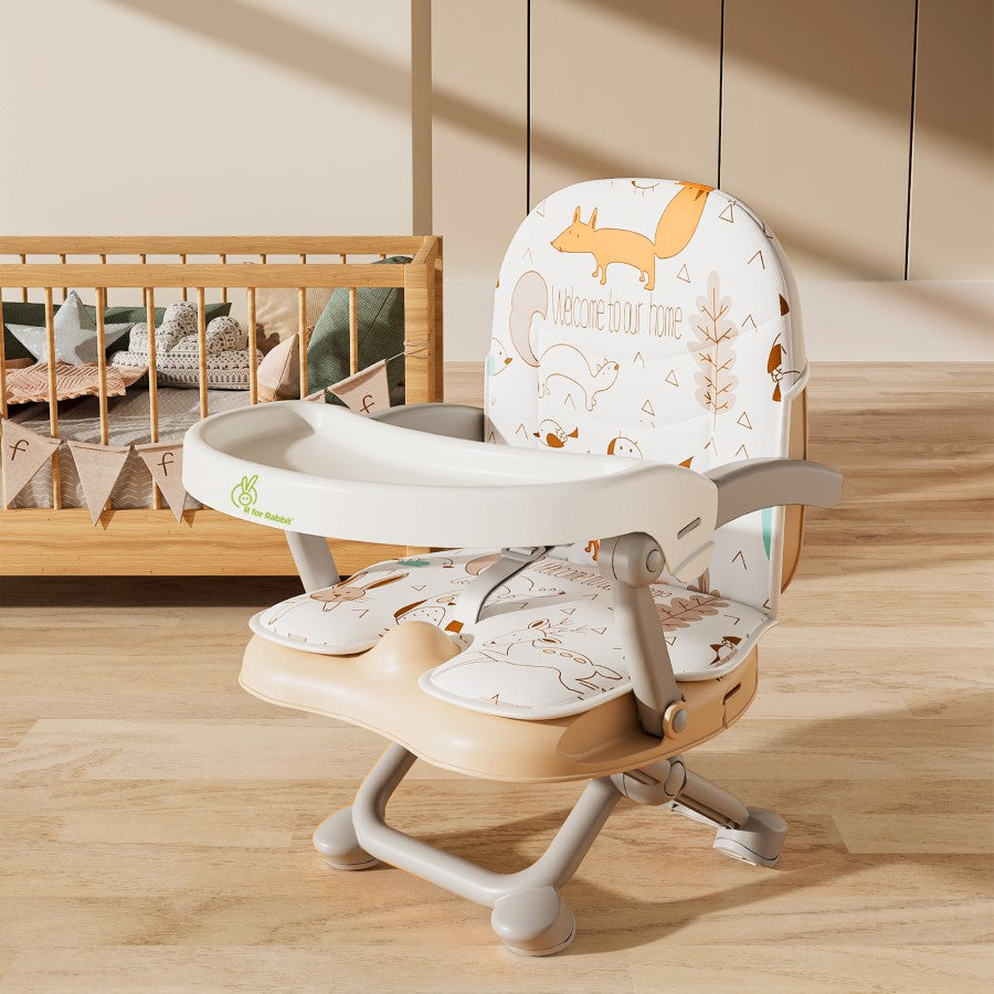R for Rabbit Candy Pop Booster Chair - 4 Level Height Adjustment, Light Weight, Travel Friendly