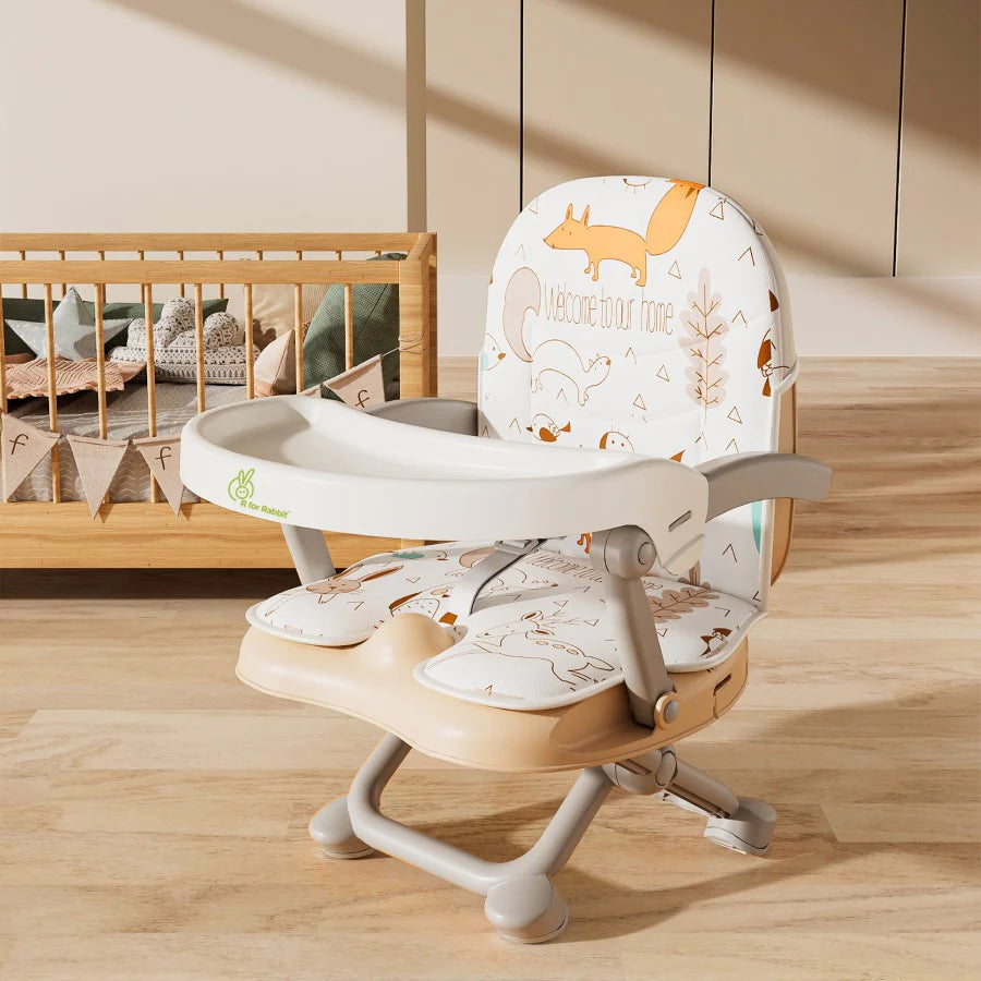 R for Rabbit Candy Pop Booster Chair - 4 Level Height Adjustment, Light Weight, Travel Friendly