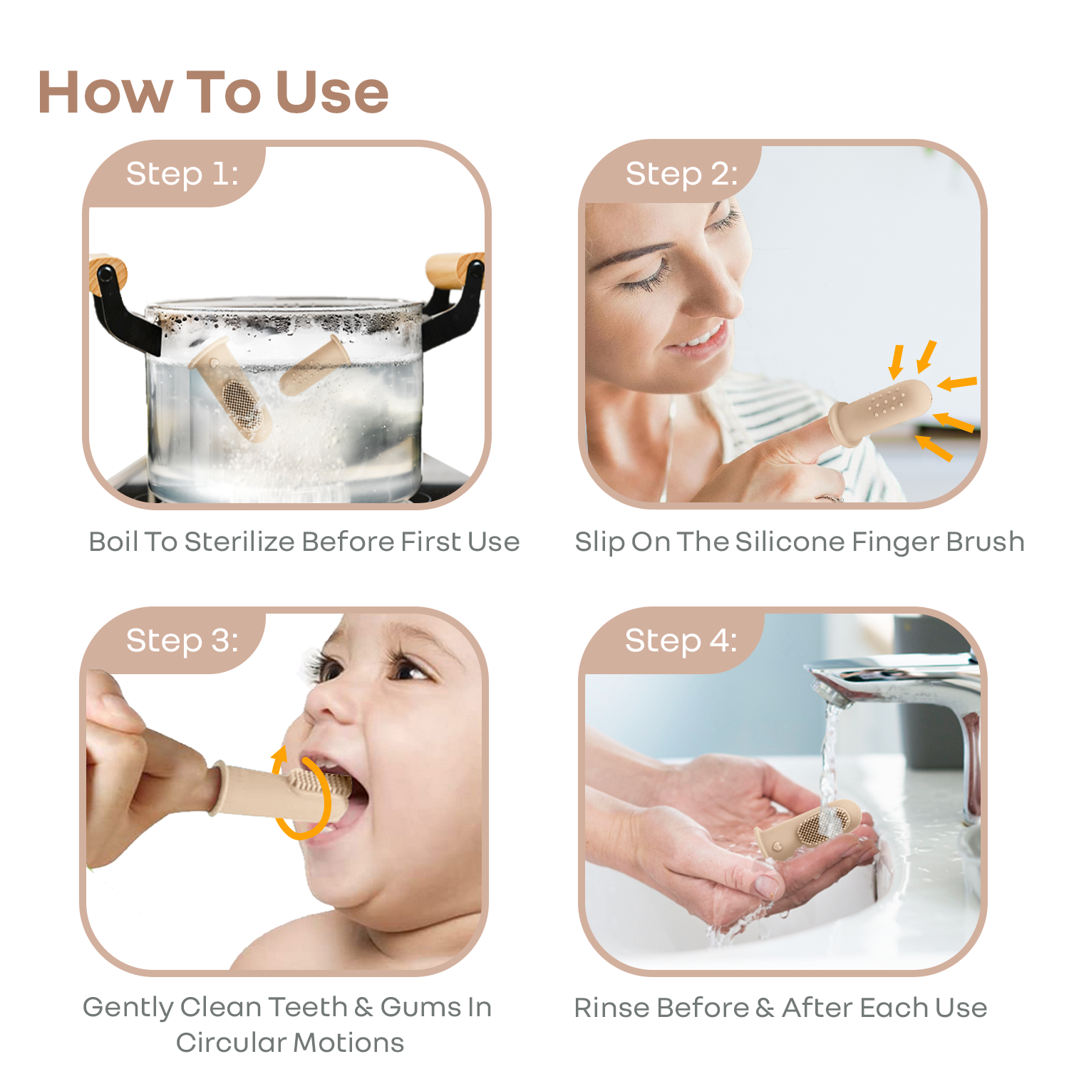 R for Rabbit Tiny Smiles Gummy Kids Toothbrush