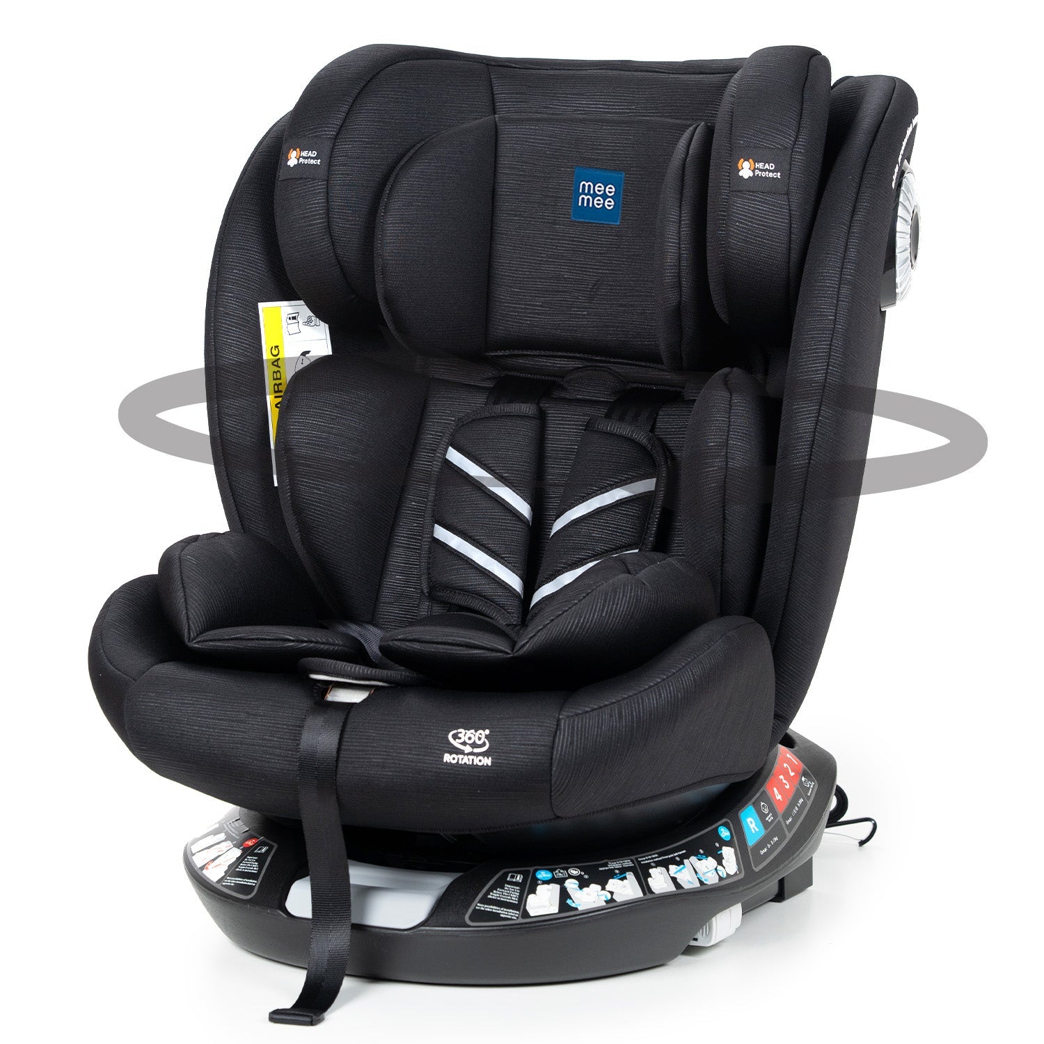 360°  Black Rotating Convertible Car Seat*