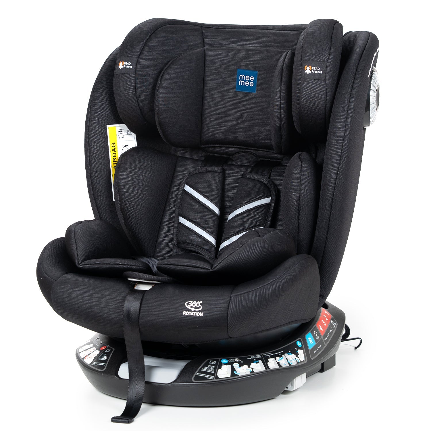 360°  Black Rotating Convertible Car Seat*