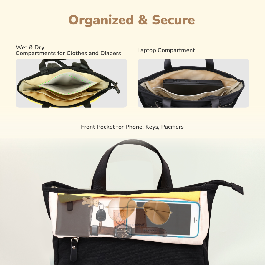 R for Rabbit Caramello Daisy 2-in-1 Multipurpose Diaper Bag for Parents