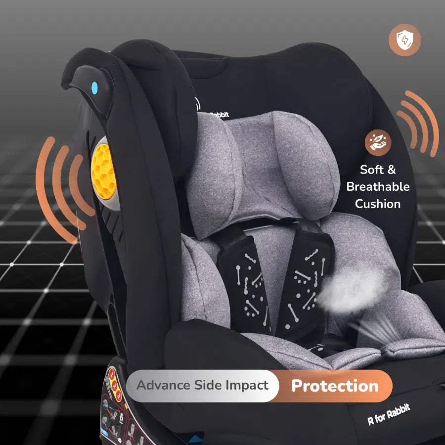 R for Rabbit Jack N Jill NXG Baby Car Seat With Advanced Side Impact Protection, Age Group 0 to 12 years