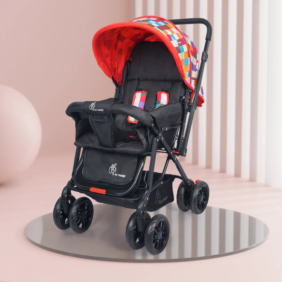 R for Rabbit Lollipop Lite Stroller - Travel Friendly, Easy To Fold, Reversible Handle, Wheel Lock, Adjustable Leg Rest