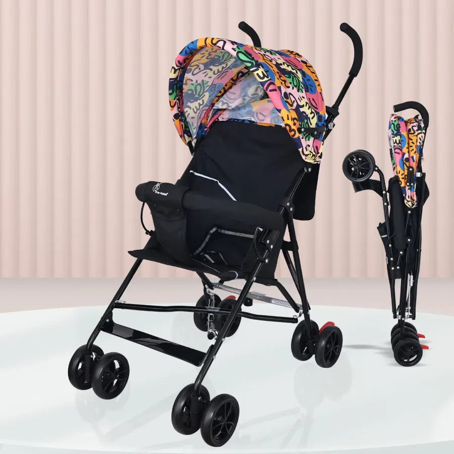 Pixie Buggy Stroller - Easy to Fold & Store, UV Sun Protection Canopy, Rear Brakes, Storage bag