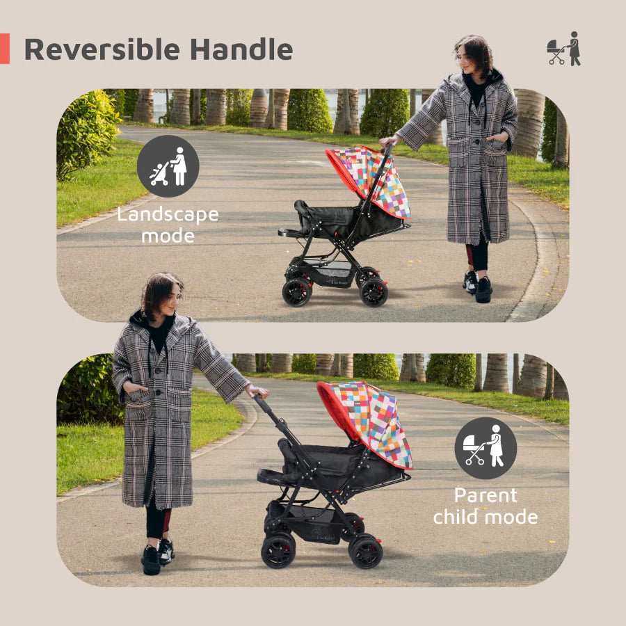 R for Rabbit Lollipop Lite Stroller - Travel Friendly, Easy To Fold, Reversible Handle, Wheel Lock, Adjustable Leg Rest