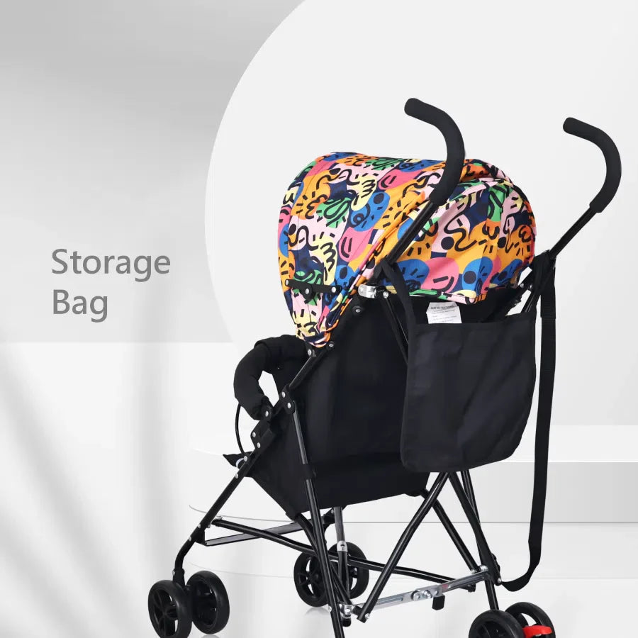 Pixie Buggy Stroller - Easy to Fold & Store, UV Sun Protection Canopy, Rear Brakes, Storage bag