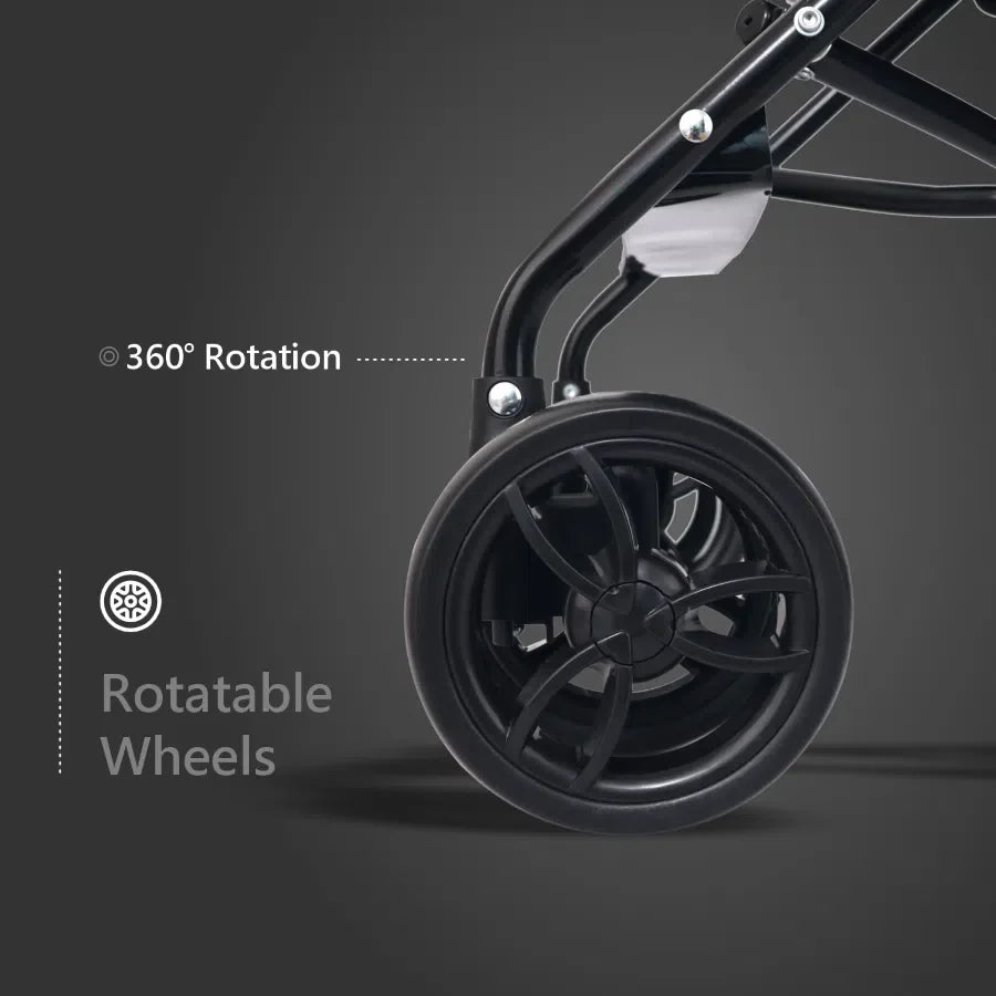 Pixie Buggy Stroller - Easy to Fold & Store, UV Sun Protection Canopy, Rear Brakes, Storage bag