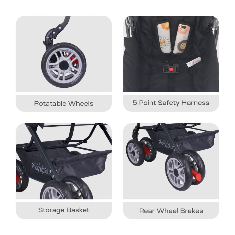Kiddie Kingdom Baby Stroller With Personalized Name Plate