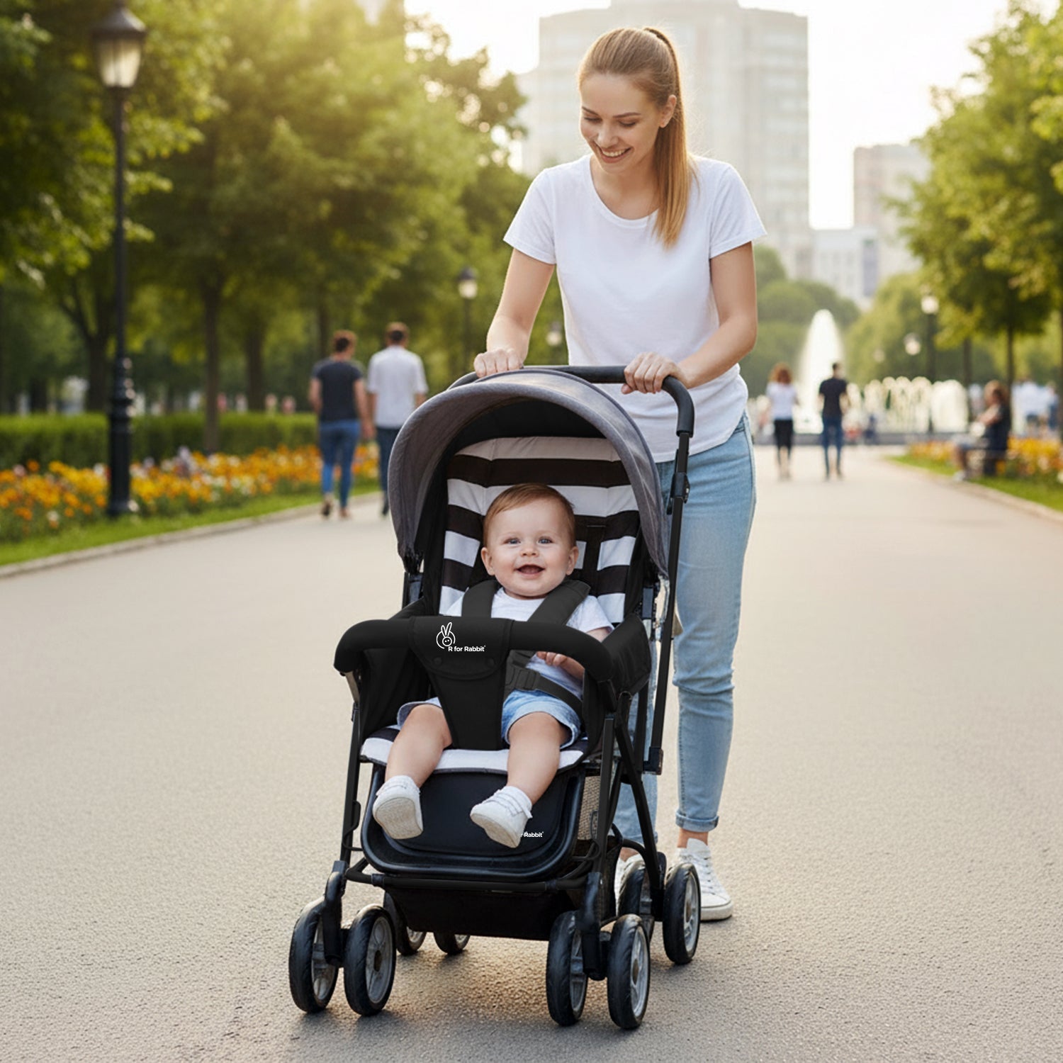 Lollipop Lite Stroller - Travel Friendly, Easy To Fold, Reversible Handle, Wheel Lock, Adjustable Leg Rest