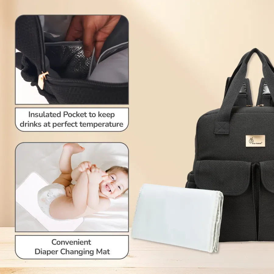R for Rabbit Caramello Breezy Premium Material Diaper Bag For New Moms