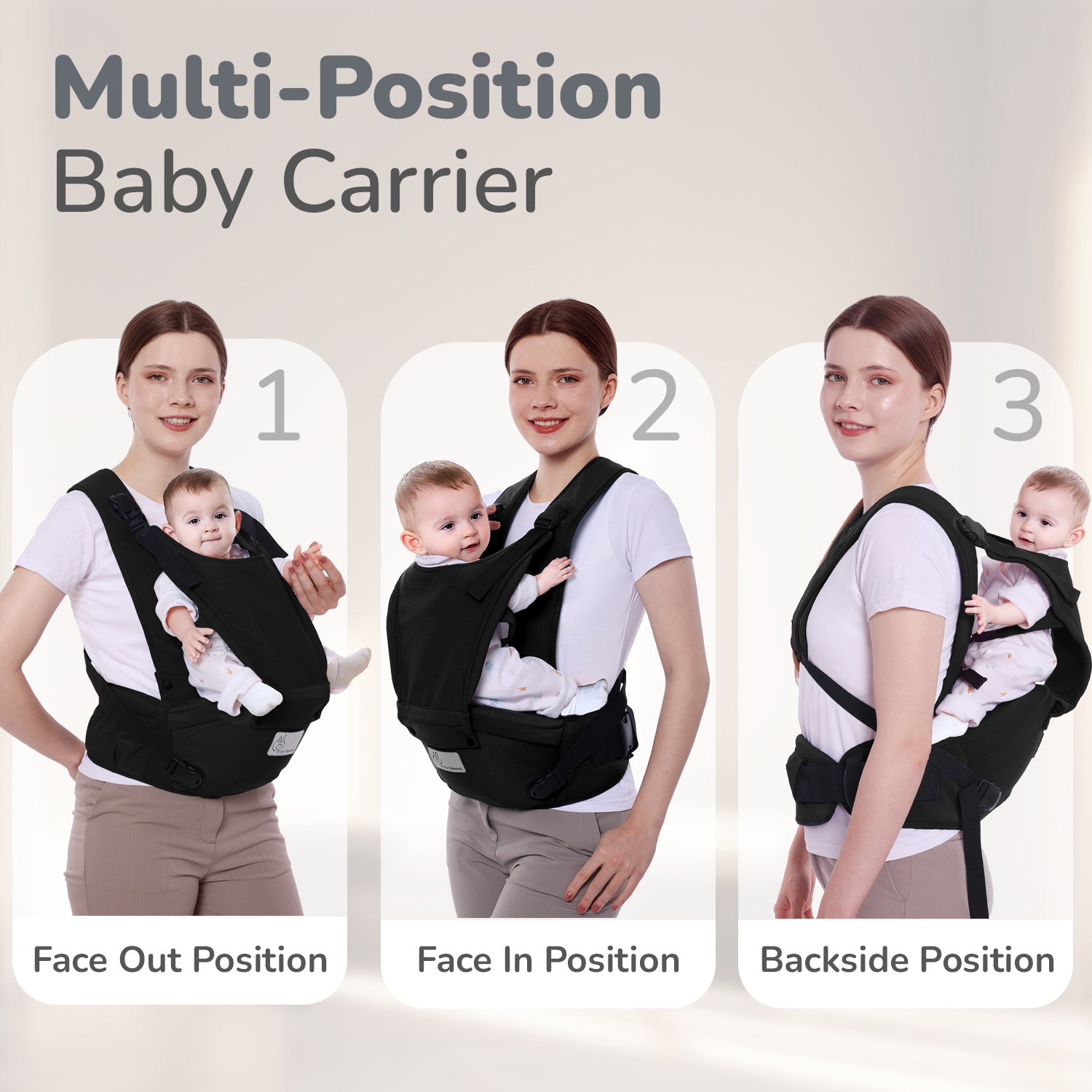 R for Rabbit Upsy Daisy Cozy Ergonomic 5-in-1 Hip Sit Baby Carrier for All-Day Comfort