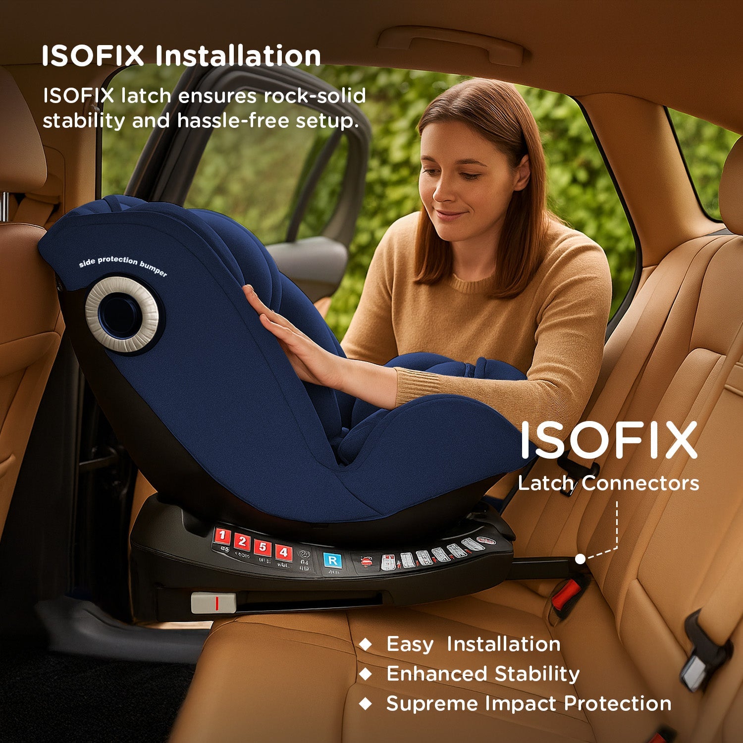 mee mee 360°  Dark Blue Rotating Convertible Car Seat*