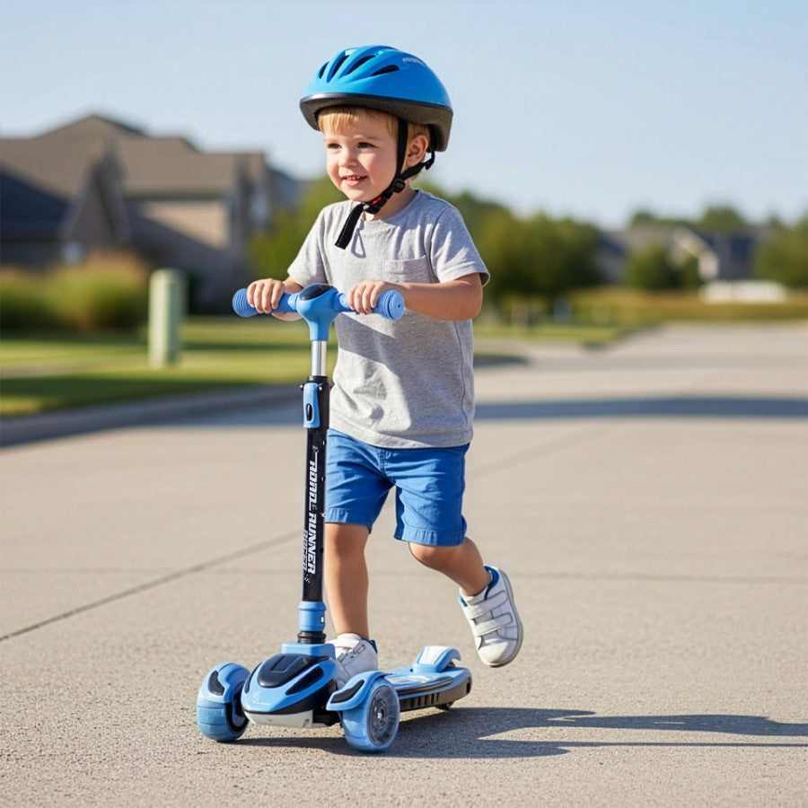 R for Rabbit Road Runner Racer Scooter - PU LED Wheels, 4 Level Height Adjustment, Anti Slip Deck