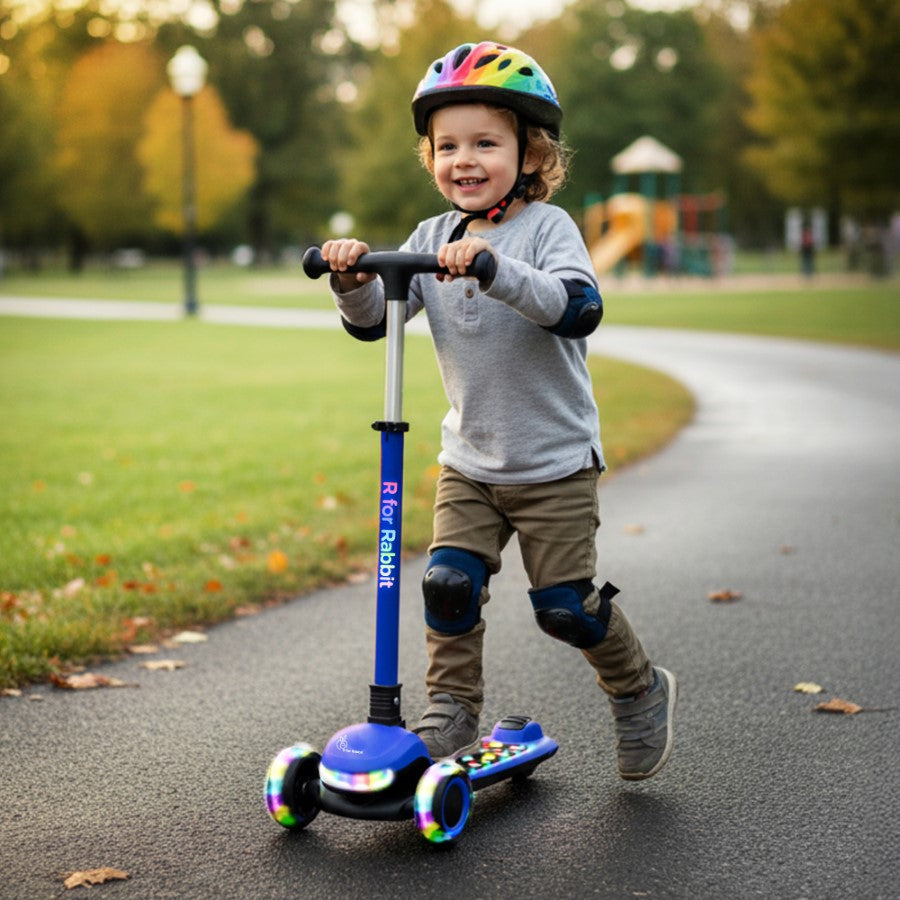 R for Rabbit Road Runner Jazz Scooter for Kids With ABEC7 Bearings, LED PU Wheels & Foldable Frame