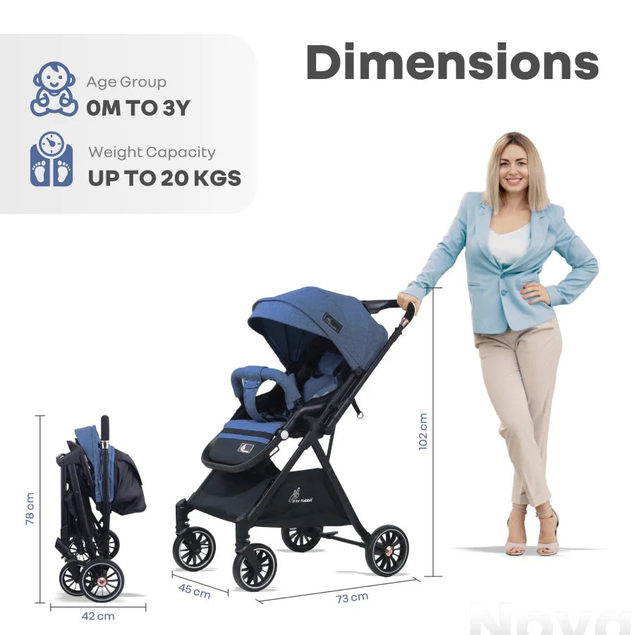 R for Rabbit Street Smart Nova Super Comfy Travel Friendly Kids Stroller