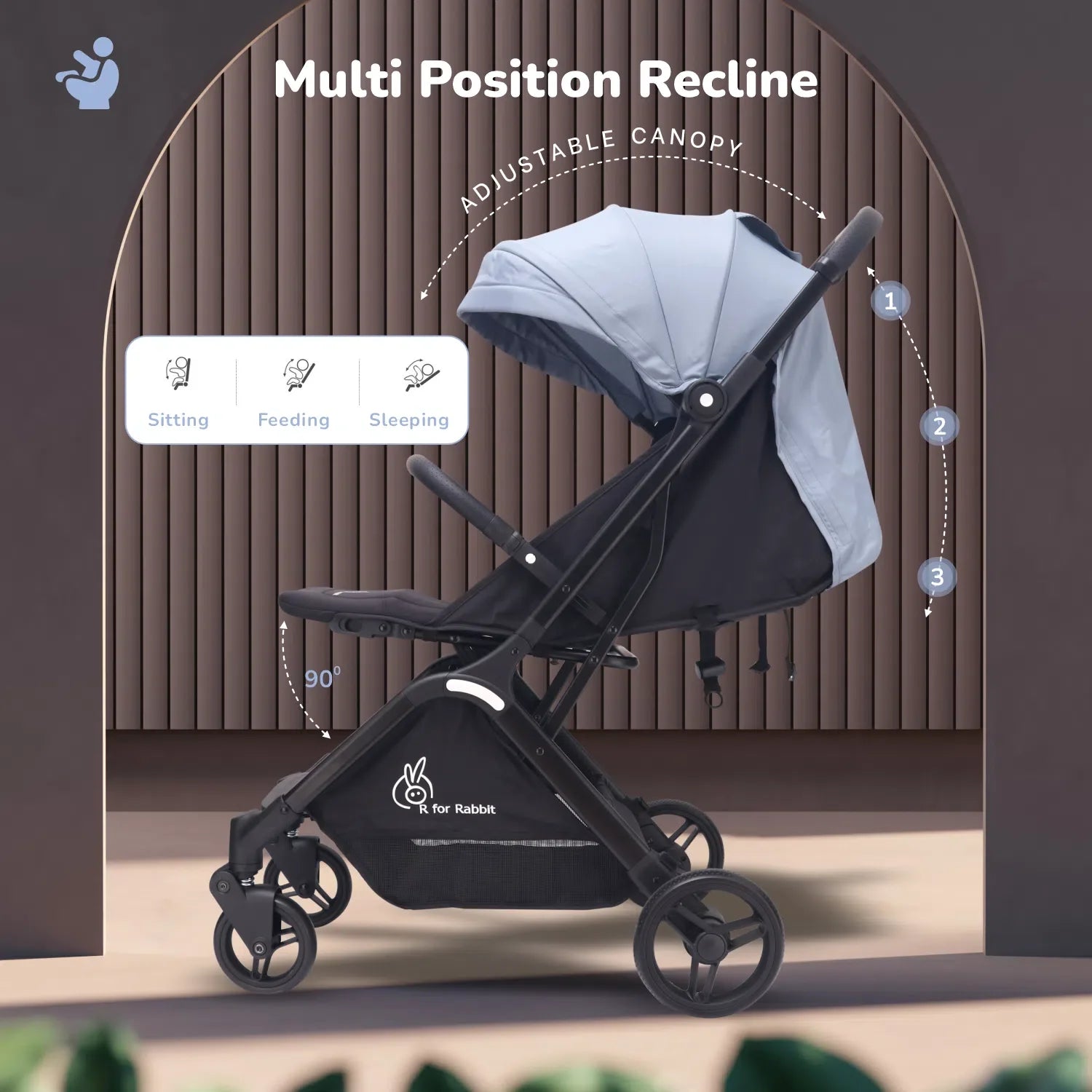 Street Smart Ace Auto Fold Kids Stroller With Personalized Name Plate