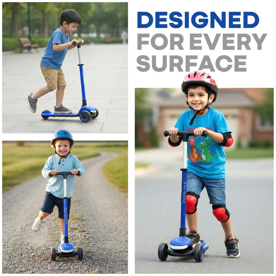 R for Rabbit Road Runner Jazz Scooter for Kids With ABEC7 Bearings, LED PU Wheels & Foldable Frame